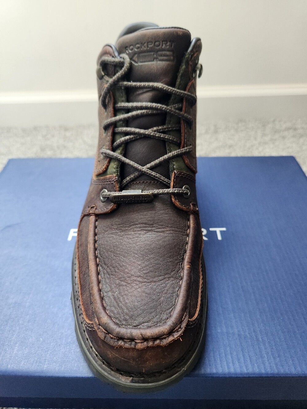 Rockport Waterproof Men's Chocolate Suede Lace-Up Boots - Picture 2 of 8